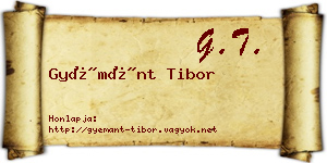 Gyémánt Tibor névjegykártya